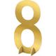 Giant Metallic Gold Number 8 Sign